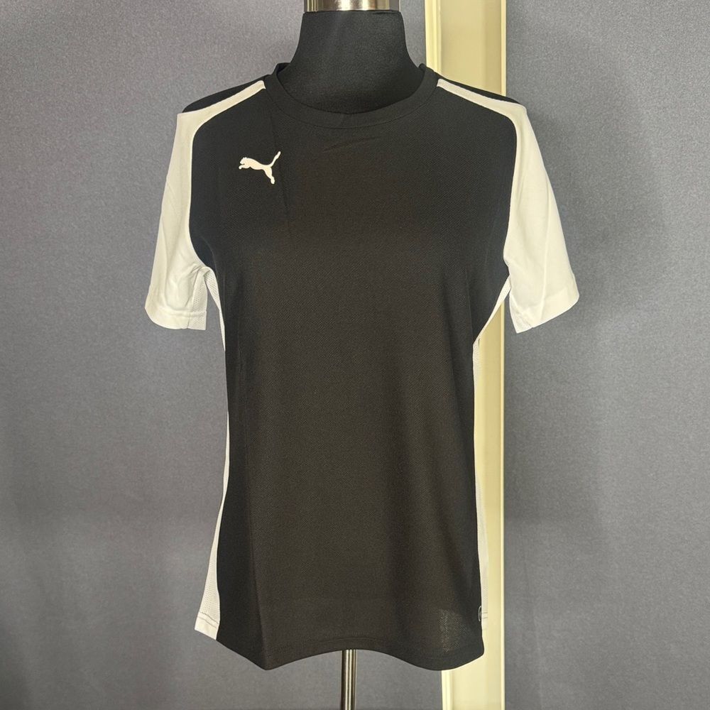 Women’s Puma Speed Jersey Short Sleeve Relaxed Fit Black White Dry Cell Small